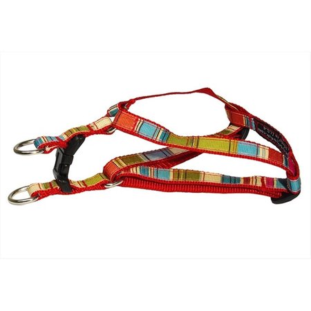 FLYFREE STRIPE-RED-MULTI1-H Multi Stripe Dog HarnessRed Extra Small FL516667